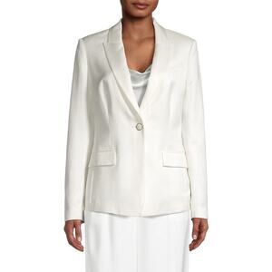 Milly Alexa Twill White Single Breasted Blazer Jacket Size 0